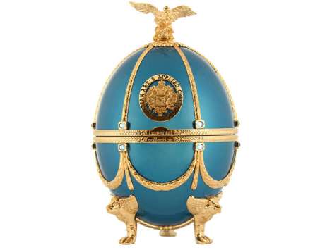 Faberge Egg Vodka Silver Truquoise Metallized